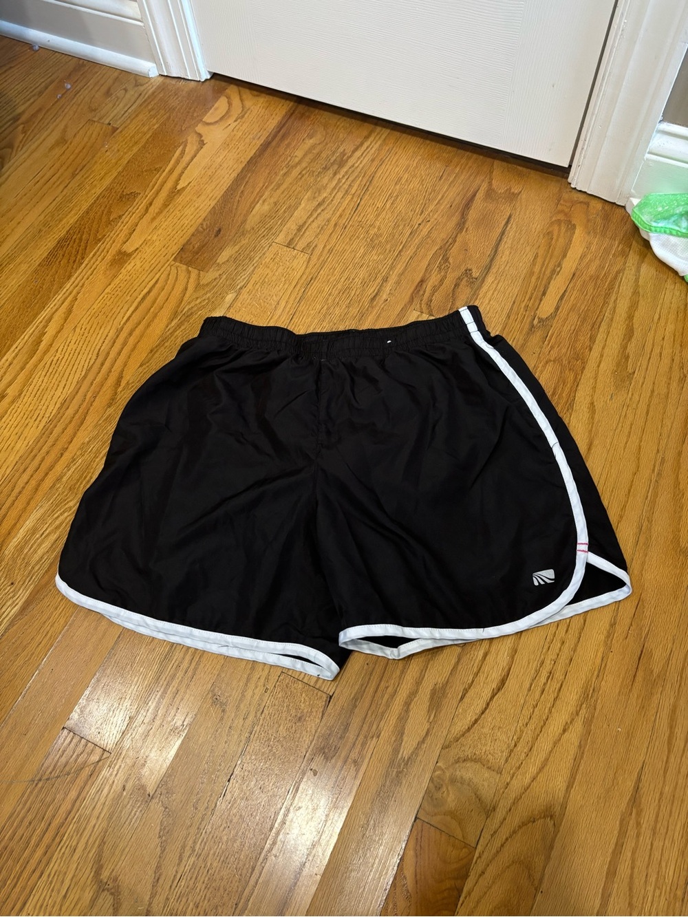 Marika Black Athletic Shorts with White Trim